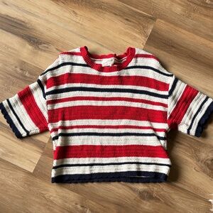 Universal ThreadStriped Sweater - Red, White, and Navy
